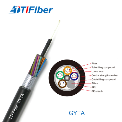 GYTA G652D Singlemode Fiber Optical Cable Outdoor Armed 700M