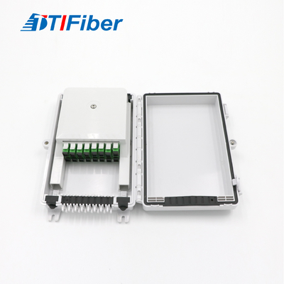 ABS বা PC উপাদান অপটিক্যাল ফাইবার বিতরণ বক্স আউটডোর 8core 16core 24core