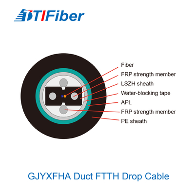 GJYXFHA GJYXFHS G652D আউটডোর ফাইবার অপটিক কেবল একক মোড ডুট বো টাইপ
