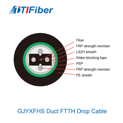 GJYXFHA GJYXFHS G652D আউটডোর ফাইবার অপটিক কেবল একক মোড ডুট বো টাইপ