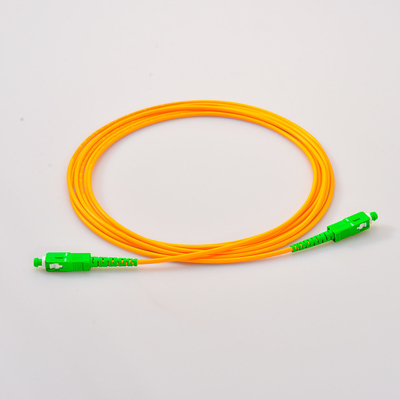 Ftth 9 / 125um Pvc Lszh হলুদ জ্যাকেট ফাইবার অপটিক প্যাচ কর্ড সিঙ্গেলমোড সিমপ্লেক্স