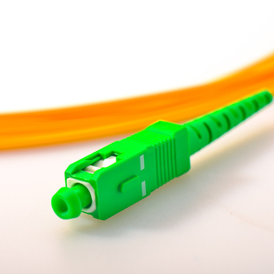 Ftth 9 / 125um Pvc Lszh হলুদ জ্যাকেট ফাইবার অপটিক প্যাচ কর্ড সিঙ্গেলমোড সিমপ্লেক্স