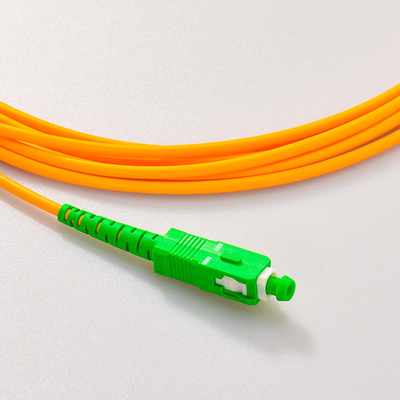 Ftth 9 / 125um Pvc Lszh হলুদ জ্যাকেট ফাইবার অপটিক প্যাচ কর্ড সিঙ্গেলমোড সিমপ্লেক্স