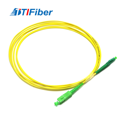 সিমপ্লেক্স G652D G657A ফাইবার অপটিক প্যাচ কর্ড SC APC থেকে LC APC 2mm 3mm PVC LSZH