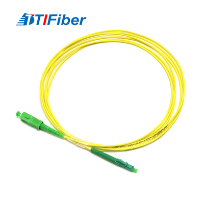 সিমপ্লেক্স G652D G657A ফাইবার অপটিক প্যাচ কর্ড SC APC থেকে LC APC 2mm 3mm PVC LSZH