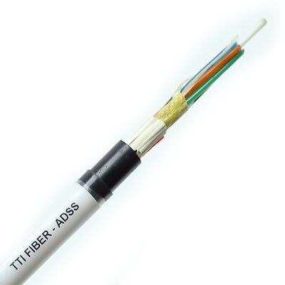 বায়ু ADSS G652D G657A1 G657A2 1 12 24 48 96 144 কোর একক মোড বহিরঙ্গন ফাইবার অপটিক ক্যাবল