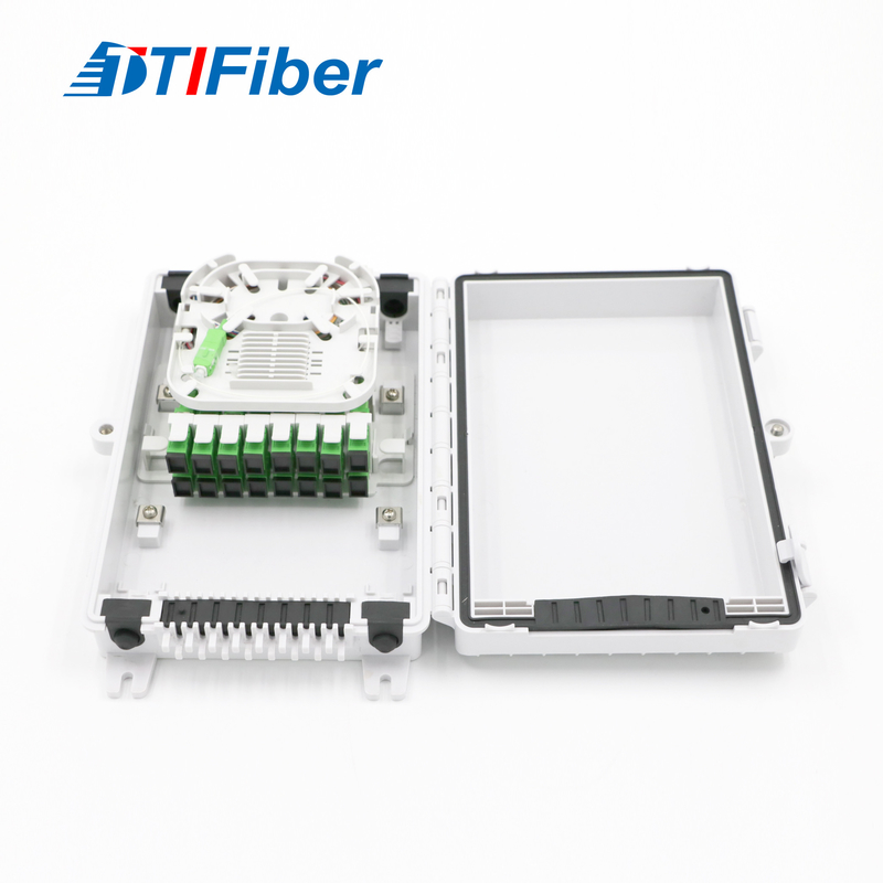 ABS বা PC উপাদান অপটিক্যাল ফাইবার বিতরণ বক্স আউটডোর 8core 16core 24core
