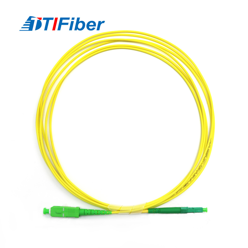 সিমপ্লেক্স G652D G657A ফাইবার অপটিক প্যাচ কর্ড SC APC থেকে LC APC 2mm 3mm PVC LSZH