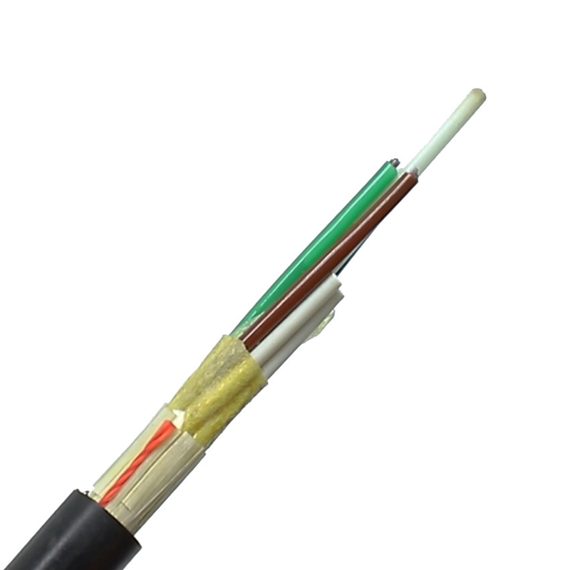 বায়ু ADSS G652D G657A1 G657A2 1 12 24 48 96 144 কোর একক মোড বহিরঙ্গন ফাইবার অপটিক ক্যাবল